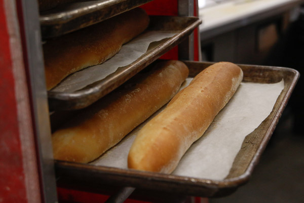 Fresh hoagie rolls